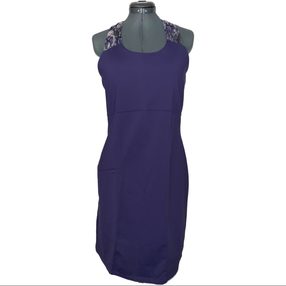 Athleta cross back athletic Dress women’s Size Large purple